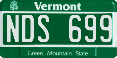VT license plate NDS699