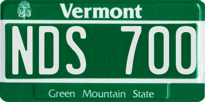 VT license plate NDS700