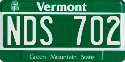 VT license plate NDS702