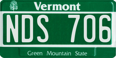 VT license plate NDS706