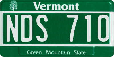 VT license plate NDS710