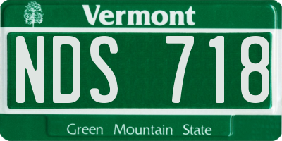 VT license plate NDS718