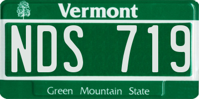 VT license plate NDS719