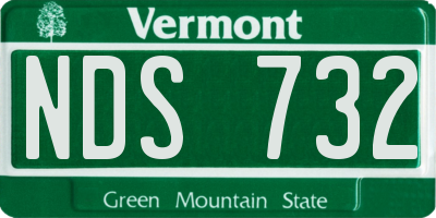 VT license plate NDS732