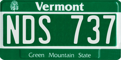 VT license plate NDS737