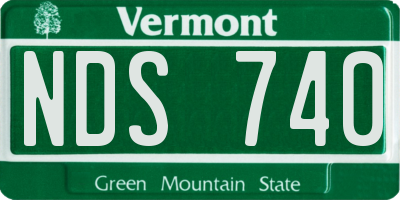 VT license plate NDS740