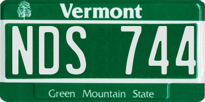 VT license plate NDS744