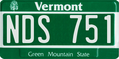 VT license plate NDS751