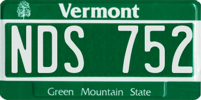 VT license plate NDS752