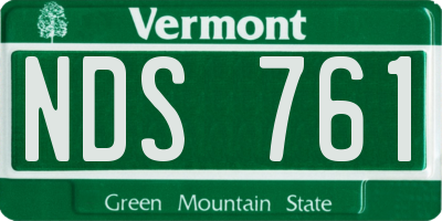 VT license plate NDS761