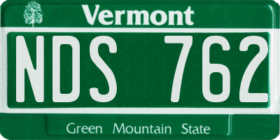 VT license plate NDS762