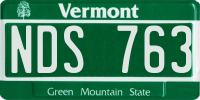 VT license plate NDS763