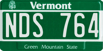 VT license plate NDS764