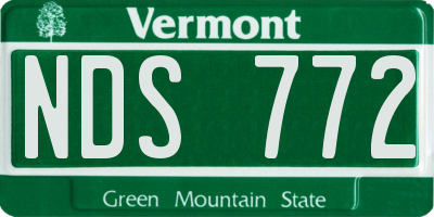 VT license plate NDS772
