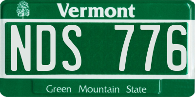 VT license plate NDS776