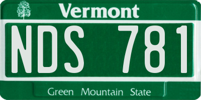 VT license plate NDS781