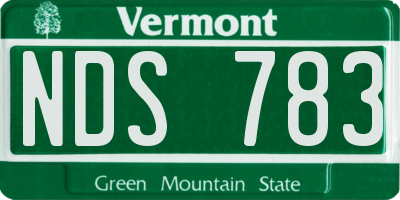 VT license plate NDS783