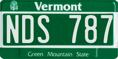 VT license plate NDS787