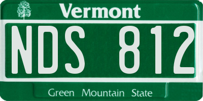 VT license plate NDS812