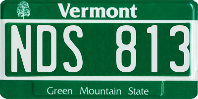 VT license plate NDS813