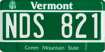 VT license plate NDS821