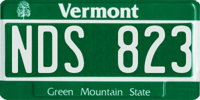VT license plate NDS823