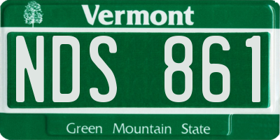 VT license plate NDS861