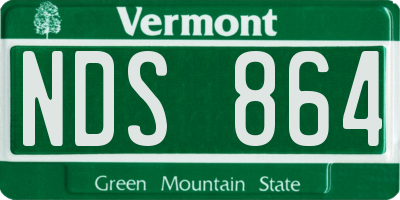 VT license plate NDS864