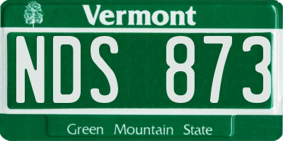 VT license plate NDS873