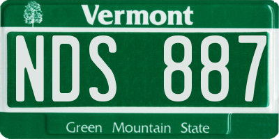 VT license plate NDS887