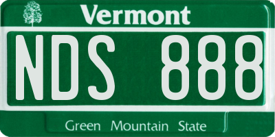 VT license plate NDS888