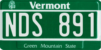 VT license plate NDS891