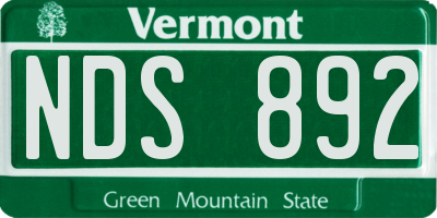 VT license plate NDS892