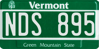 VT license plate NDS895