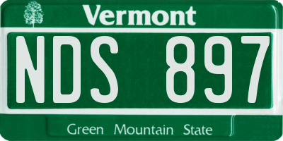 VT license plate NDS897