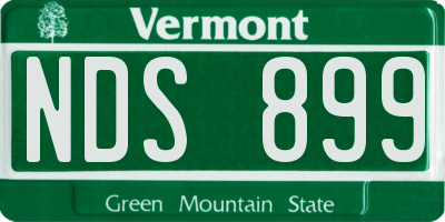 VT license plate NDS899