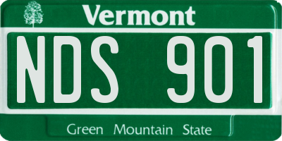VT license plate NDS901