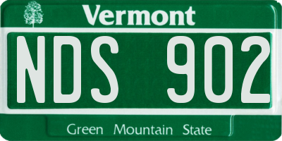 VT license plate NDS902