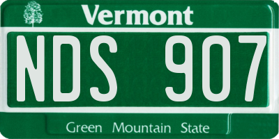 VT license plate NDS907