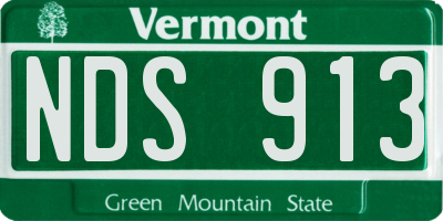 VT license plate NDS913