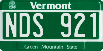 VT license plate NDS921