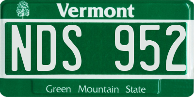 VT license plate NDS952