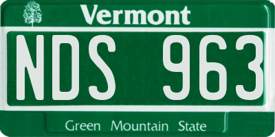 VT license plate NDS963