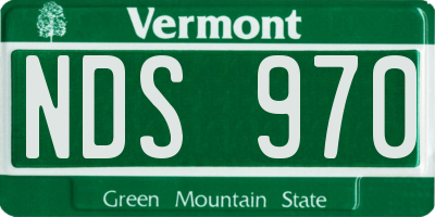 VT license plate NDS970