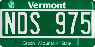 VT license plate NDS975