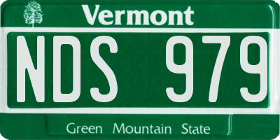 VT license plate NDS979