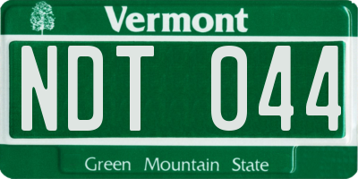 VT license plate NDT044