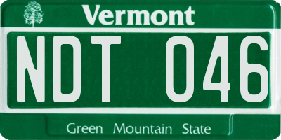 VT license plate NDT046