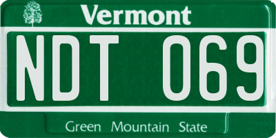 VT license plate NDT069