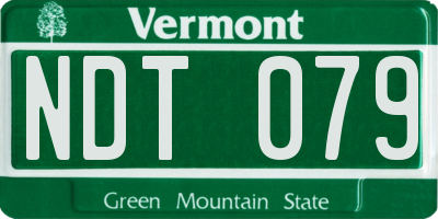 VT license plate NDT079